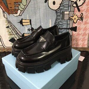 Prada women's black loafers